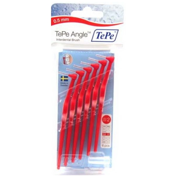 TePe Angle 0,5 mm mezizubní kartáček (červený) 6ks + kryt