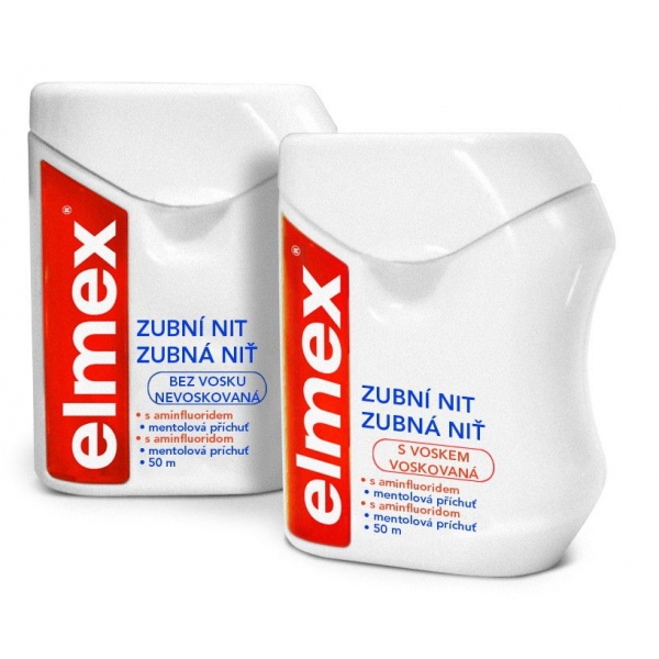 Elmex zubní nit s voskem 50m