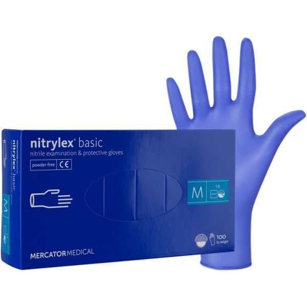 Rukavice nitril 100 ks  tmavě modré bez pudru Basic